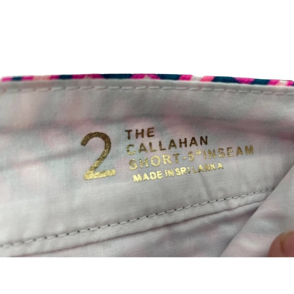 Lilly PULITZER THE CALLAHAN SHORTS MANDEVILLA PINK SLATHOUSE STRIPE SHORTS * - Picture 5 of 6